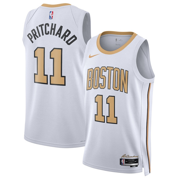 Boston Celtics #11 Payton Pritchard White 2025-26 City Edition Swingman Stitched Basketball Jersey