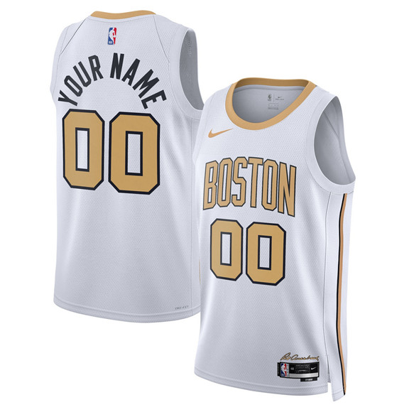 Boston Celtics Active Player Custom White 2025-26 City Edition Swingman Stitched Basketball Jersey
