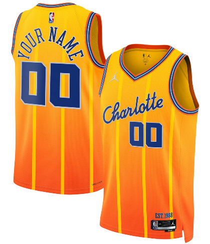 Charlotte Hornets Active Player Custom Gold 2025-26 City Edition Swingman Stitched Jersey