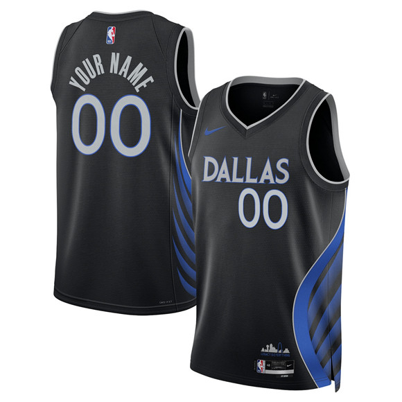 Dallas Mavericks Active Player Custom Black 2025-26 City Edition Stitched Basketball Jersey