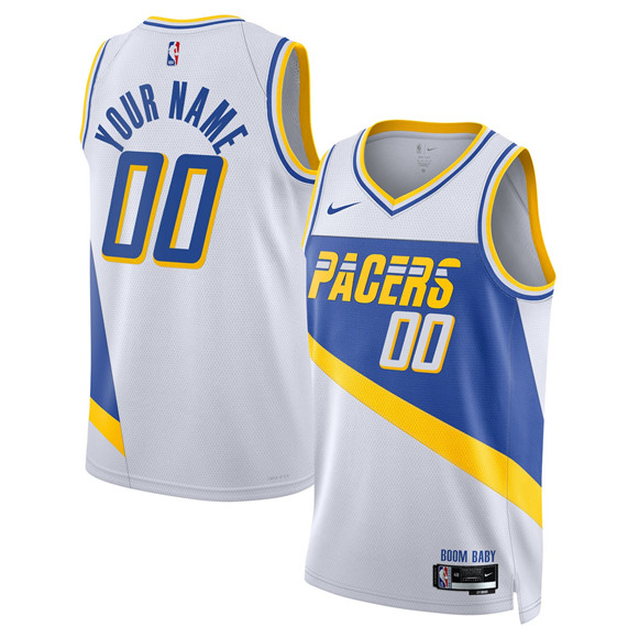Indiana Pacers Active Player Custom White 2025-26 City Edition Stitched Basketball Jersey Indiana Pacers Active Player Custom White 2025-26 City Edition Stitched Basketball Jersey