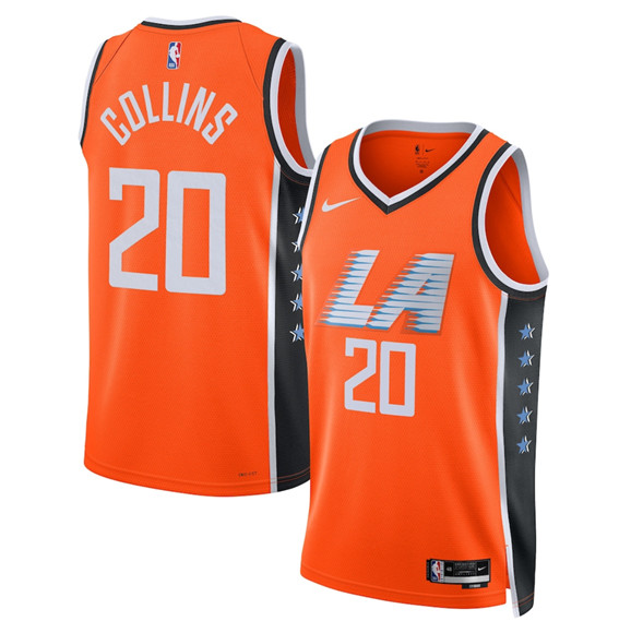 Los Angeles Clippers #20 John Collins Orange 2025-26 City Edition Swingman Stitched Jersey