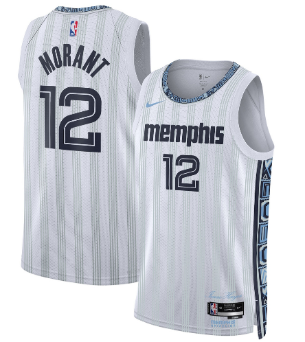 Memphis Grizzlies #12 Ja Morant Gray 2025-26 City Edition Swingman Stitched Jersey
