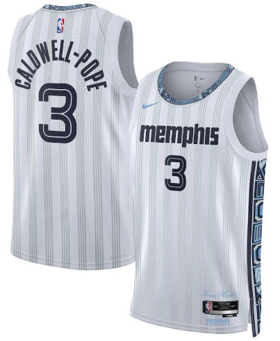 Memphis Grizzlies #3 Kentavious Caldwell-Pope Gray 2025-26 City Edition Swingman Stitched Jersey