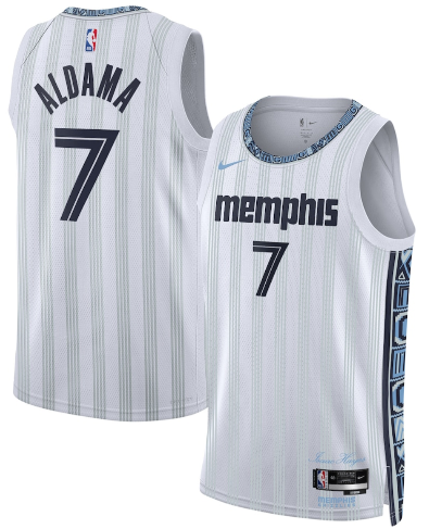 Memphis Grizzlies #7 Santi Aldama Gray 2025-26 City Edition Swingman Stitched Jersey