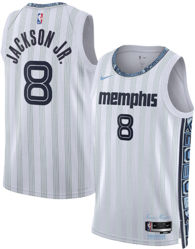 Memphis Grizzlies #8 Jaren Jackson Jr. Gray 2025-26 City Edition Swingman Stitched Jersey