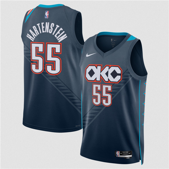 Oklahoma City Thunder #55 Isaiah Hartenstein Navy 2025-26 City Edition Swingman Stitched Basketball Jersey