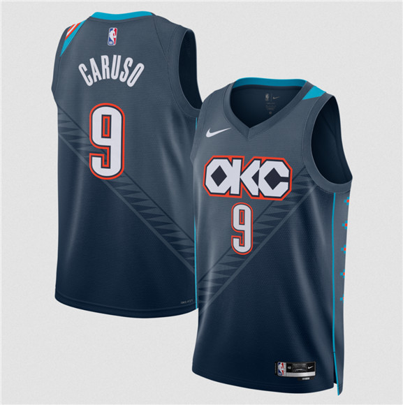 Oklahoma City Thunder #9 Alex Caruso Navy 2025-26 City Edition Swingman Stitched Basketball Jersey