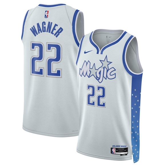 Orlando Magic #22 Franz Wagner Silver 2025-26 City Edition Stitched Basketball Jersey