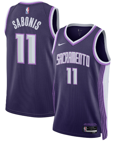 Sacramento Kings #11 Domantas Sabonis Purple 2025-26 City Edition Swingman Stitched Jersey