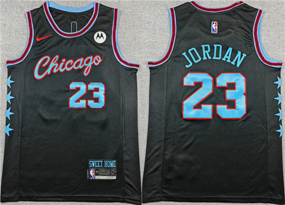 Chicago Bulls #23 Michael Jordan Black 2025-26 City Edition Stitched Basketball Jersey