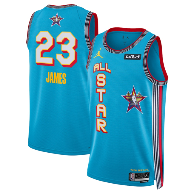 2025 All-Star #23 LeBron James Light Blue Stitched Basketball Jersey
