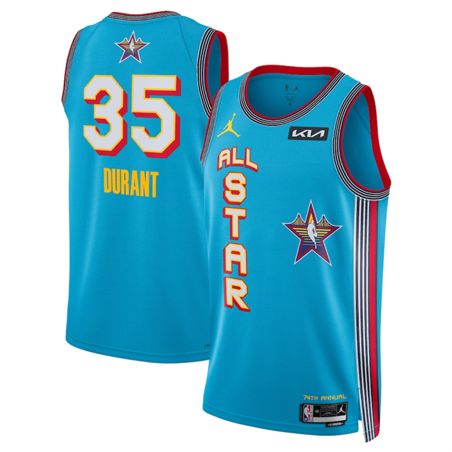 2025 All-Star #35 Kevin Durant Light Blue Stitched Basketball Jersey