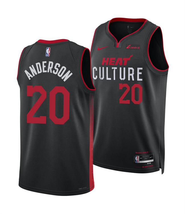 Miami Heat #20 Kyle Anderson Black 2025 City Edition Stitched Basketball Jersey