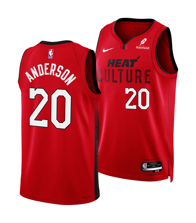 Miami Heat #20 Kyle Anderson Red 2025 City Edition Stitched Basketball Jersey
