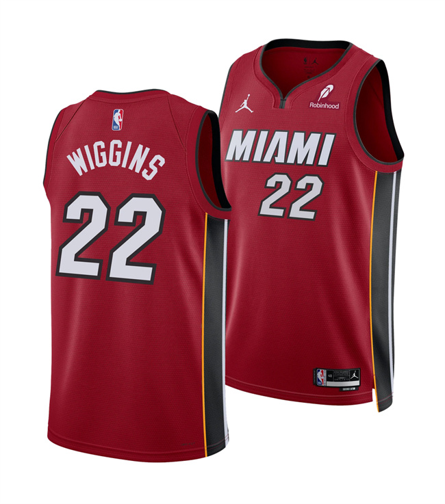 Miami Heat #22 Andrew Wiggins Red 2025 Statement Edition Swingman Stitched Basketball Jersey