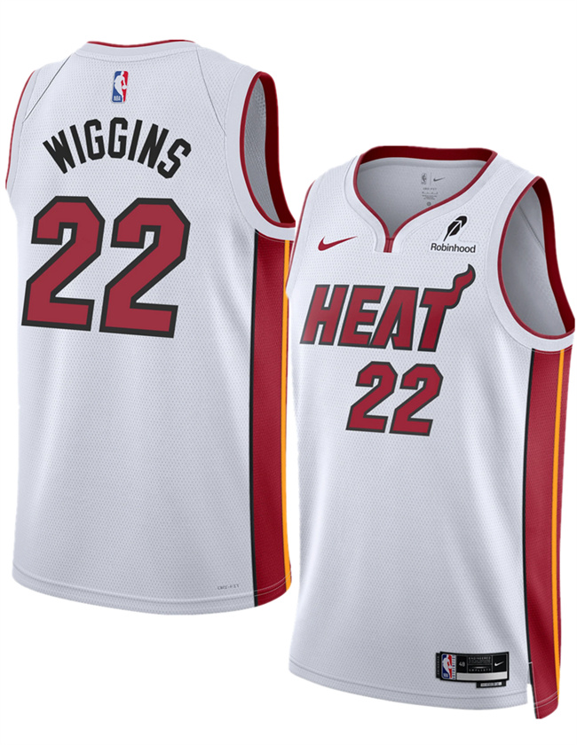 Miami Heat #22 Andrew Wiggins White 2025 Association Edition Swingman Stitched Basketball Jersey
