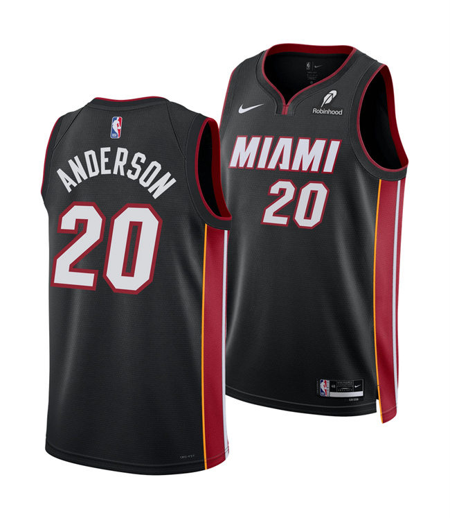 Miami Heat #20 Kyle Anderson Black 2025 Icon Edition Swingman Stitched Basketball Jersey