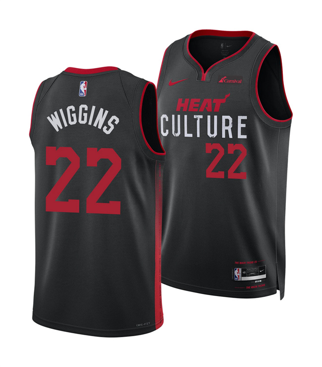 Miami Heat #22 Andrew Wiggins Black 2025 City Edition Stitched Basketball Jersey