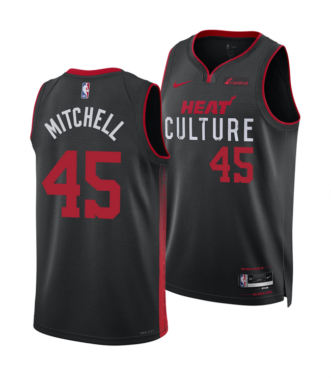Miami Heat #45 Davion Mitchell Black 2025 City Edition Stitched Basketball Jersey