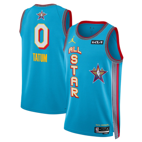 2025 All-Star #0 Jayson Tatum Light Blue Stitched Basketball Jersey