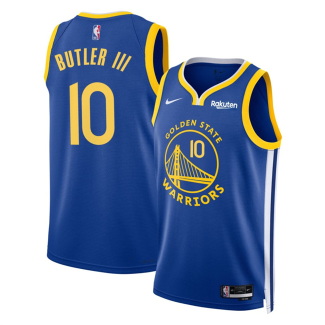 Golden State Warriors #10 Jimmy Bulter III Blue 2025 Icon Edition Stitched Basketball Jersey