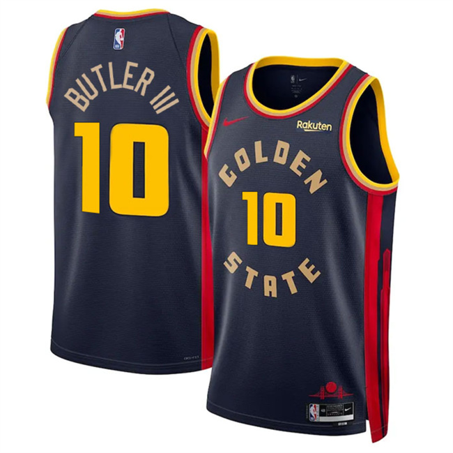Golden State Warriors #10 Jimmy Bulter III Navy 2025 City Edition Stitched Basketball Jersey