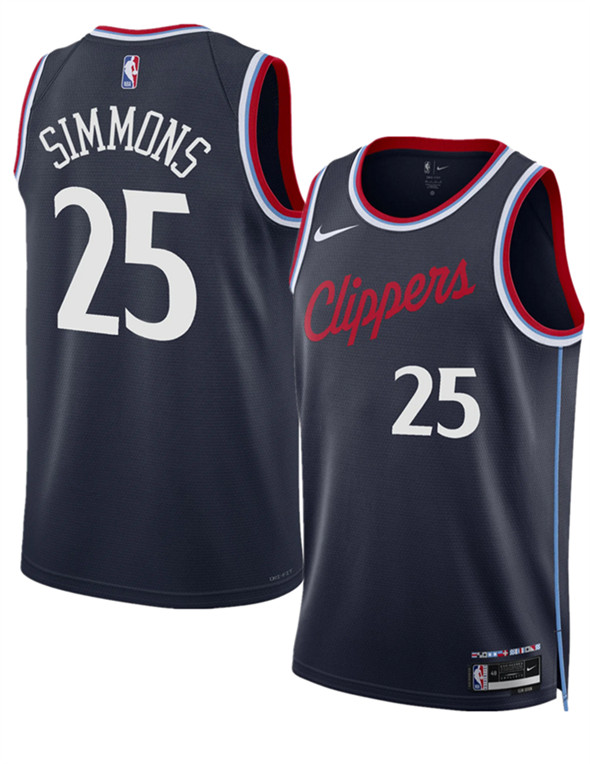 Los Angeles Clippers #25 Ben Simmons Navy 2024-25 Icon Edition Stitched Jersey
