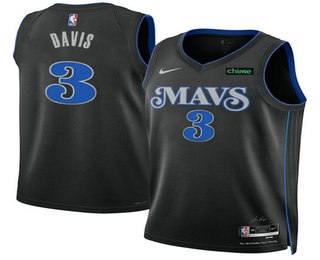 Dallas Mavericks #3 Anthony Davis Black 2025 City Edition Stitched Jersey