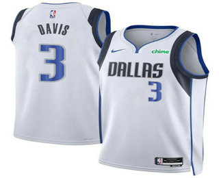Dallas Mavericks #3 Anthony Davis White 2025 Association Edition Stitched Jersey