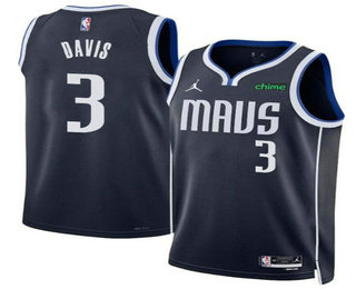 Dallas Mavericks #3 Anthony Davis Navy 2025 Statement Edition Stitched Jersey