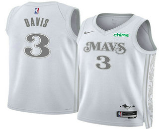 Dallas Mavericks #3 Anthony Davis White 2025 City Edition Stitched Jersey
