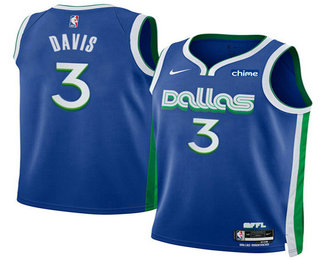 Dallas Mavericks #3 Anthony Davis Blue 2025 City Edition Stitched Jersey