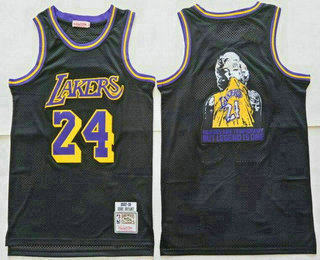 Los Angeles Lakers #24 Kobe Bryant Black Marilyn Monroe Swingman Jersey