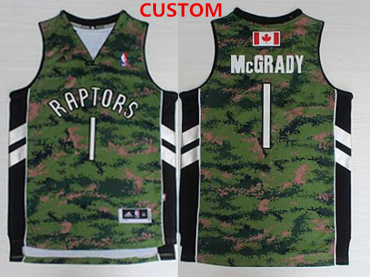 Toronto Raptors Custom Revolution 30 Swingman Camo Jersey