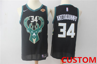 Milwaukee Bucks #Custom Black 2017-2018 Nike Swingman Stitched NBA Jersey Milwaukee Bucks #Custom Black 2017-2018 Nike Swingman Stitched NBA Jersey