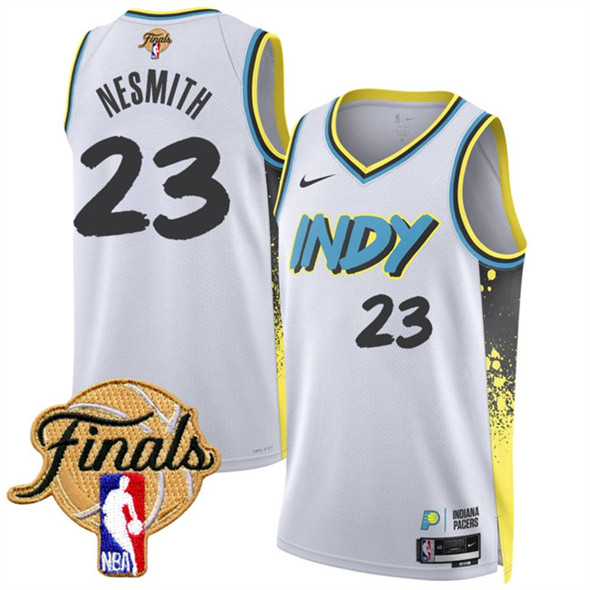 Indiana Pacers #23 Aaron Nesmith White 2024-25 City Edition Stitched Basketball Jersey Indiana Pacers #23 Aaron Nesmith White 2024-25 City Edition Stitched Basketball Jersey