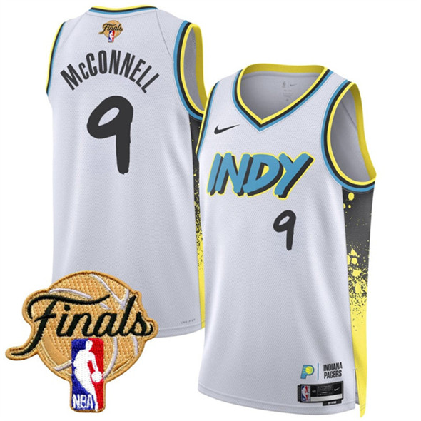 Indiana Pacers #9 T.J. McConnell White 2024-25 City Edition Stitched Basketball Jersey