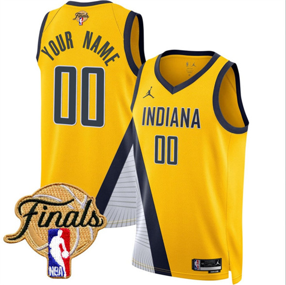 Indiana Pacers Active Player Custom Yellow 2025 Finals Statement Edition Stitched Basketball Jersey Indiana Pacers Active Player Custom Yellow 2025 Finals Statement Edition Stitched Basketball Jersey