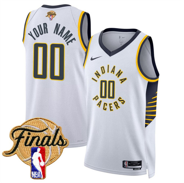 Indiana Pacers Active Player Custom White 2025 Finals Association Edition Stitched Basketball Jersey