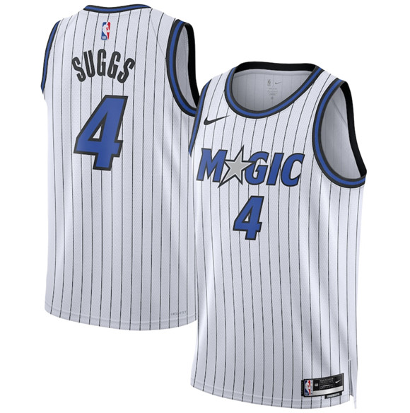 Orlando Magic #4 Jalen Suggs White 2025 Association Edition Stitched Basketball Jersey