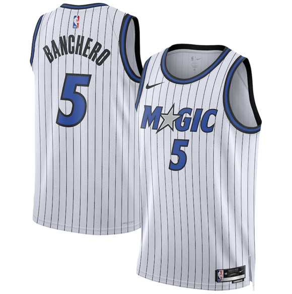 Orlando Magic #5 Paolo Banchero White 2025 Association Edition Stitched Basketball Jersey