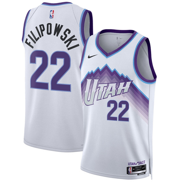 Utah Jazz #22 Kyle Filipowski White 2025 Association Edition Stitched Basketball Jersey