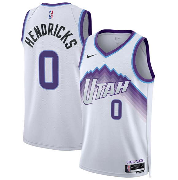 Utah Jazz #0 Taylor Hendricks White 2025 Association Edition Stitched Basketball Jersey