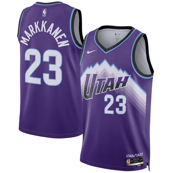 Utah Jazz #23 Lauri Markkanen Purple 2025 Icon Edition Stitched Basketball Jersey
