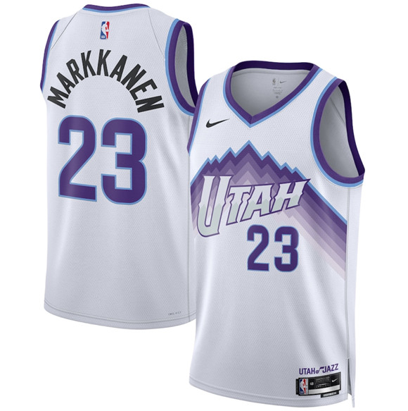 Utah Jazz #23 Lauri Markkanen White 2025 Association Edition Stitched Basketball Jersey