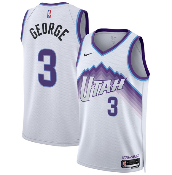 Utah Jazz #3 Keyonte George White 2025 Association Edition Stitched Basketball Jersey