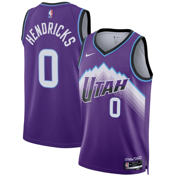 Utah Jazz #0 Taylor Hendricks Purple 2025 Icon Edition Stitched Basketball Jersey
