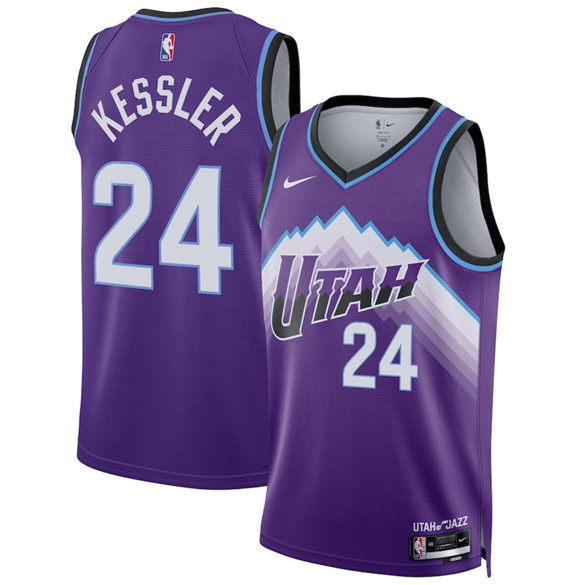 Utah Jazz #24 Walker Kessler Purple 2025 Icon Edition Stitched Basketball Jersey