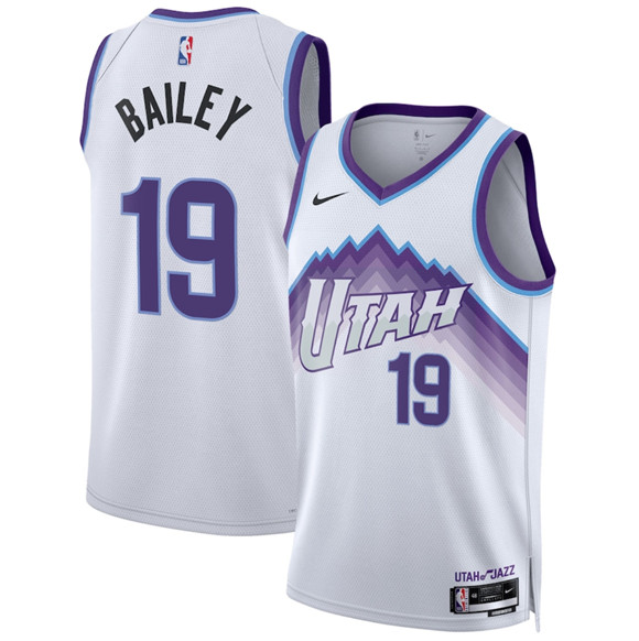 Utah Jazz #19 Ace Bailey White 2025 Association Edition Stitched Basketball Jersey